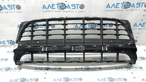 Front bumper grille central Porsche Macan 15-18 structure, for parking sensors, without camera and radar, sand