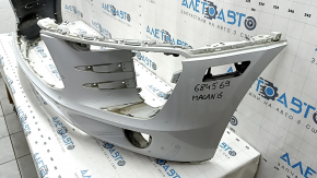 Front bare bumper Porsche Macan 15-18 for parking sensors, white, scratches, sand