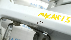 Front bare bumper Porsche Macan 15-18 for parking sensors, white, scratches, sand