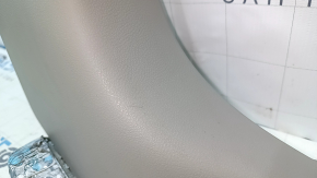 Front pillar trim lower right Nissan Versa 12-17 usa gray, plastic turned white, scratches