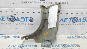 Front pillar trim lower right Nissan Versa 12-17 usa gray, plastic turned white, scratches