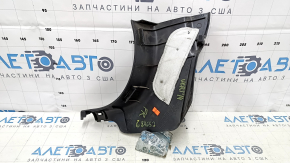 Front pillar trim lower right Nissan Versa 12-19 usa black, scratches