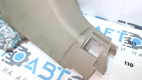 Front pillar trim lower right Nissan Altima 13-18 beige, scratches, worn, plastic turned white