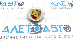 Central cap for disk Porsche Macan 15-24 color emblem for R21, 64.5/46.5mm, silver