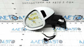 Side mirror left Porsche Macan 15- turn signal, heated, backlight, BSM, 15+2 pins, white