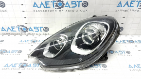 Front left headlight complete Porsche Macan 15-18 xenon, under washer, adaptive, black, sand