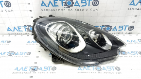 Front right headlight complete Porsche Macan 15-18 xenon, under washer, adaptive, black, sand