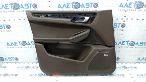 Door trim card front left Porsche Macan 15-18 leather black and beige, without backlight for seat memory, Bose