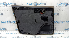 Door trim card front right Porsche Macan 15-18 leather brown for seat memory, with backlight, insert brown leather, armrest brown leather, Bose