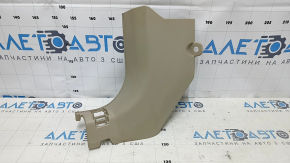Front pillar trim lower left Nissan Rogue 14-20 beige, worn