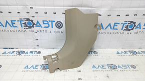 Front pillar trim lower left Nissan Rogue 14-20 beige, worn