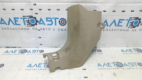 Front pillar trim lower left Nissan Rogue 14-20 beige, worn, needs cleaning