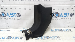 Front pillar trim lower left Nissan Rogue 14-20 black, scratches, worn