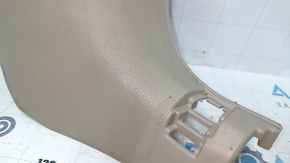 Front pillar trim lower right Nissan Rogue 14-20 beige, scratches, minor scratches