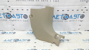 Front pillar trim lower right Nissan Rogue 14-20 beige, scratches, needs cleaning