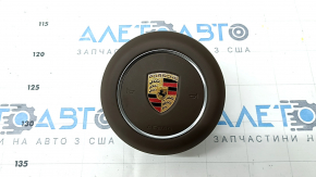 Airbag in steering wheel driver Porsche Macan 15-18 leather brown