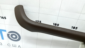 Center console trim side right Porsche Macan 15 - brown leather, scratches