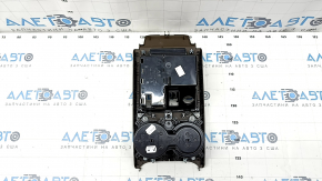 Center console trim with cup holder and box pocket Porsche Macan 15 - brown, crack in fastening