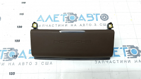 Front panel trim center lower Porsche Macan 15-18 brown leather, scratches