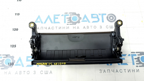 Front panel trim center lower Porsche Macan 15-18 brown leather, scratches