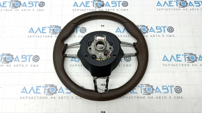 Naked steering wheel Porsche Macan 15-18 leather brown with heating