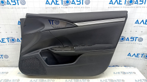 Door trim card front right Honda Civic X FC 16-21 4d cloth black with black insert, scratches, for cleaning