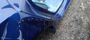 Quarter wing rear right Tesla Model 3 21- on the body, blue PPSB, wrinkled