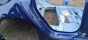 Quarter wing rear right Tesla Model 3 21- on the body, blue PPSB, wrinkled
