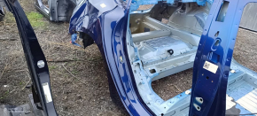 Quarter wing rear right Tesla Model 3 21- on the body, blue PPSB, wrinkled