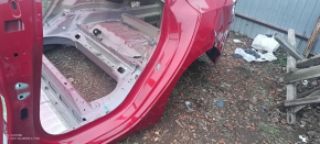 Tesla Model 3 21- Left Rear Wing Sunset on Body, Red PPMR Dent