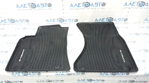 Set of floor mats for Porsche Macan 15 - black rubber