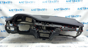 Torpedo front panel with AIRBAG BMW X5 F15 14-18 leather black Dakota, without projection