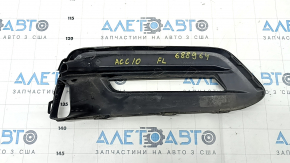 Bumper grille left Honda Accord 18-22 under fog lights, black gloss, sand