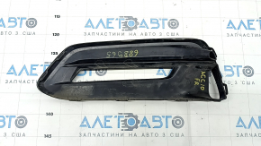 Right bumper grille Honda Accord 18-22 under fog lights, black gloss, sand, crack in mount