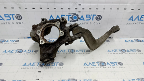Trunnion with hub rear left Audi A4 B8 08-16 AWD, cracked S/B, with lever, rusted bolt