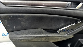 Door trim card front left Honda Accord 18-22 black with black insert leather, insert under carbon, for dry cleaning