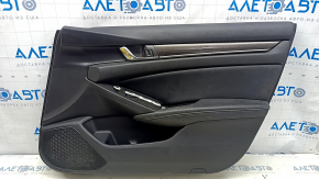 Door trim card front right Honda Accord 18-22 black with black insert leather, insert under carbon, for dry cleaning