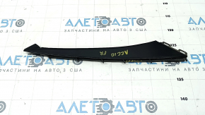Front bumper trim under headlight right Honda Accord 18-22 black gloss, pokes