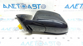 Left side mirror BMW X5 F15 14-18 mount glossy, 5 pins, turn signal, heated, auto-dimming, black