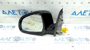 Left side mirror BMW X5 F15 14-18 mount glossy, 5 pins, turn signal, heated, auto-dimming, black