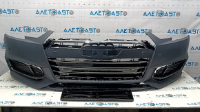 Front bumper assembly Audi A4 B9 17-19 S-line for parking sensors and washer