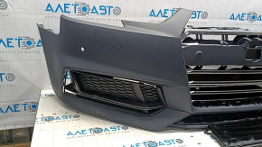 Front bumper assembly Audi A4 B9 17-19 S-line for parking sensors and washer