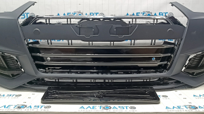 Front bumper assembly Audi A4 B9 17-19 S-line for parking sensors and washer