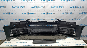 Front bumper assembly Audi A4 B9 17-19 S-line for parking sensors and washer