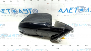 Side mirror right BMW X5 F15 14-18 mount glossy, 5 pins, turn signal, heated, auto-dimming, black