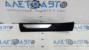 Door sill trim rear left BMW X5 F15 14-18 black under 3 rows with chrome insert, scratches