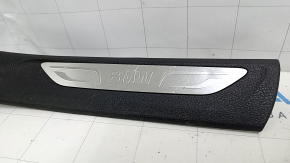 Door sill trim rear right BMW X5 F15 14-18 black under 3 rows with chrome insert, scratches, dents