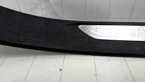 Door sill trim rear right BMW X5 F15 14-18 black under 3 rows with chrome insert, scratches, dents