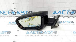Left side mirror BMW 3 G20 19- 5 pins, turn signal, heated, auto-dimming, BSM, Shadow-Line, black, crack in turn signal glass