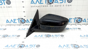Left side mirror BMW 3 G20 19- 5 pins, turn signal, heated, auto-dimming, BSM, Shadow-Line, black, crack in turn signal glass